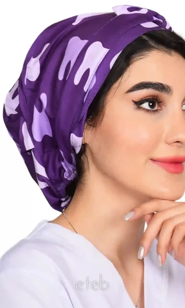 کلاه گره ای حجاب طرحدار ICS6164