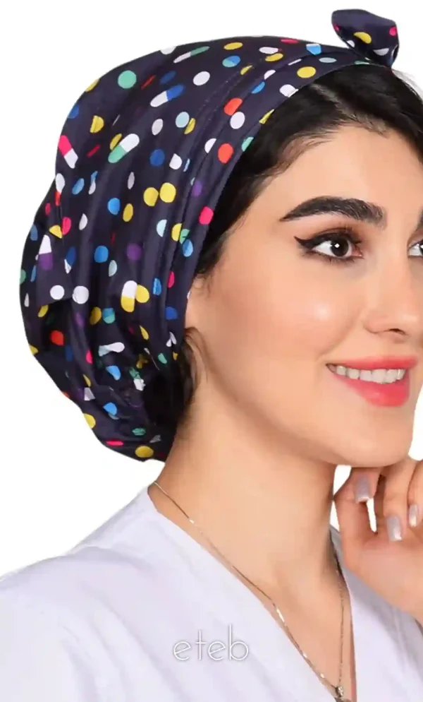 کلاه گره ای حجاب طرحدار ICS6170