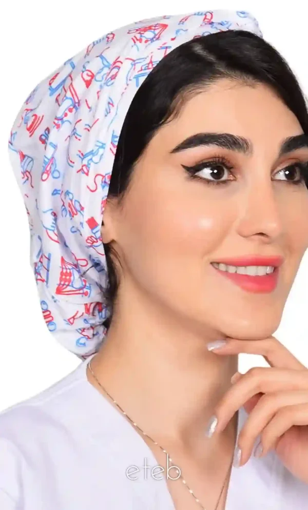 کلاه گره ای حجاب طرحدار ICS6171