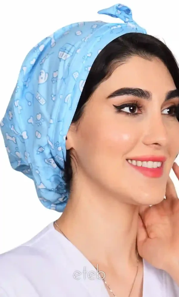 کلاه گره ای حجاب طرحدار ICS6176
