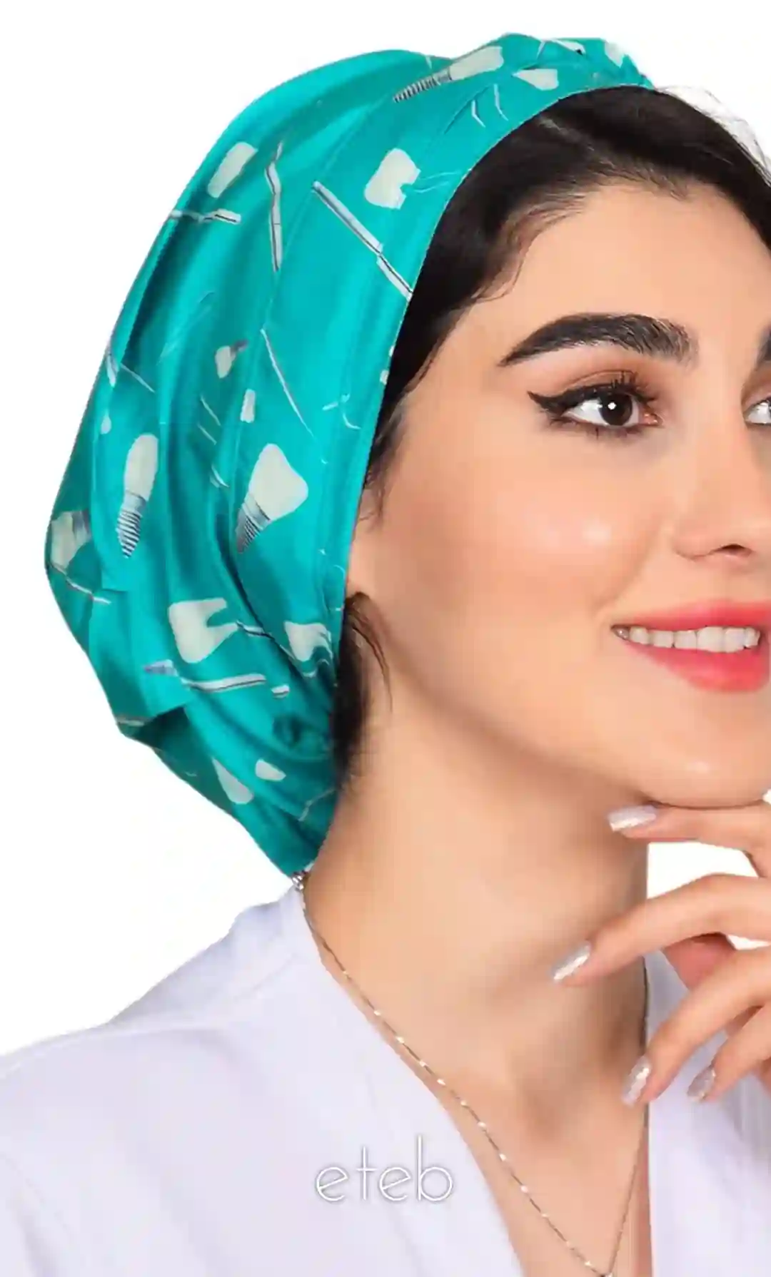 کلاه گره ای حجاب طرحدار ICS6178