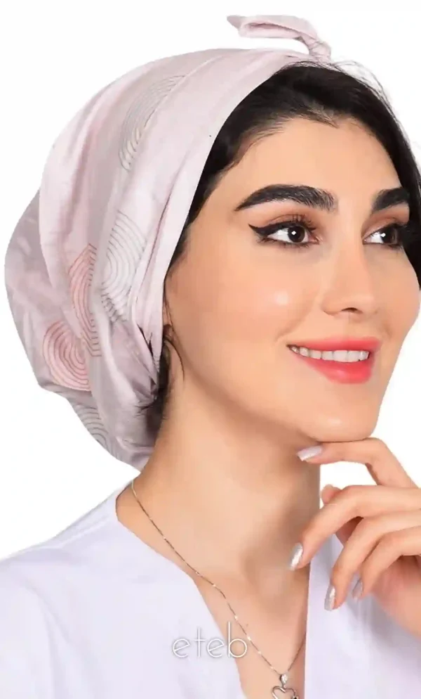 کلاه گره ای حجاب طرحدار ICS6179