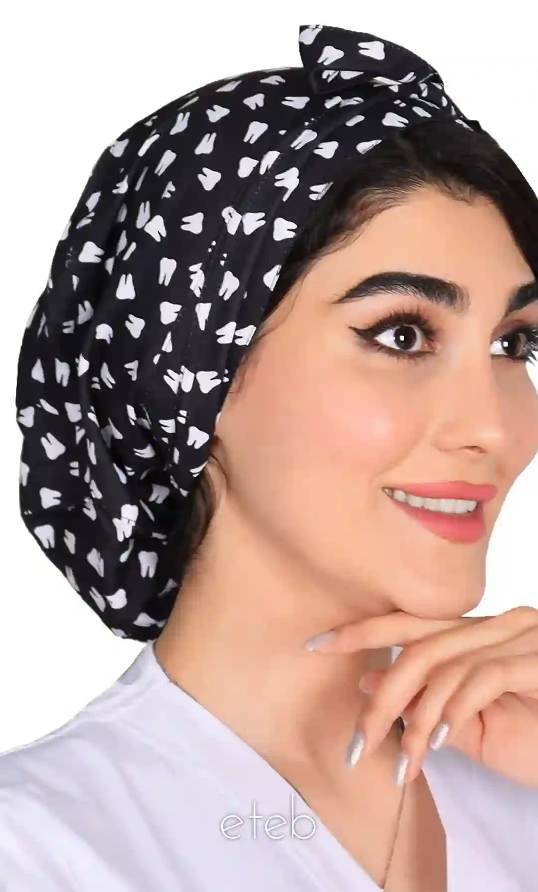 کلاه گره ای حجاب طرحدار ICS6187