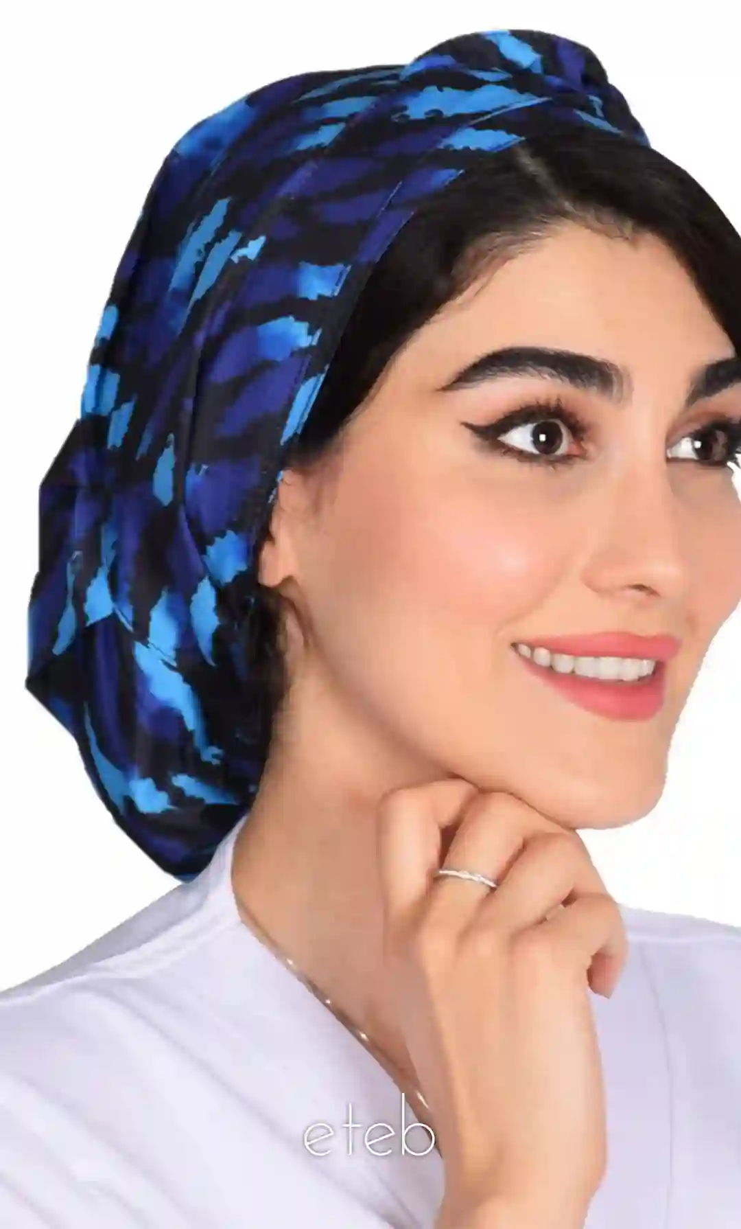کلاه گره ای حجاب طرحدار ICS6191