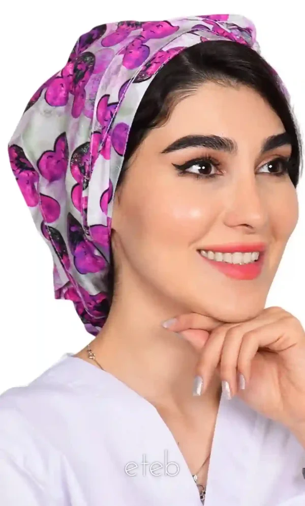 کلاه گره ای حجاب طرحدار ICS6196