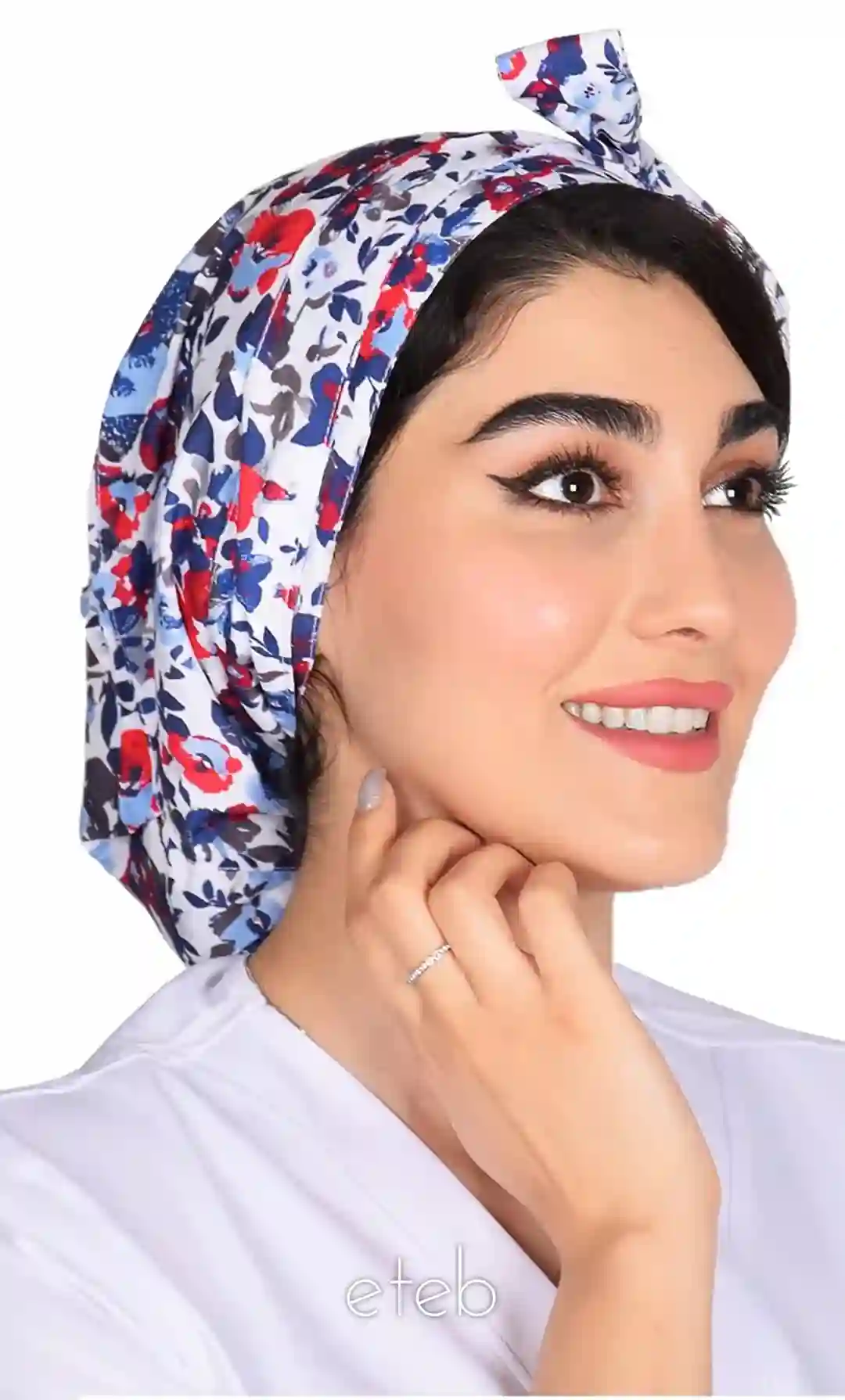 کلاه گره ای حجاب طرحدار ICS6197