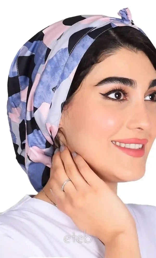 کلاه گره ای حجاب طرحدار ICS6199