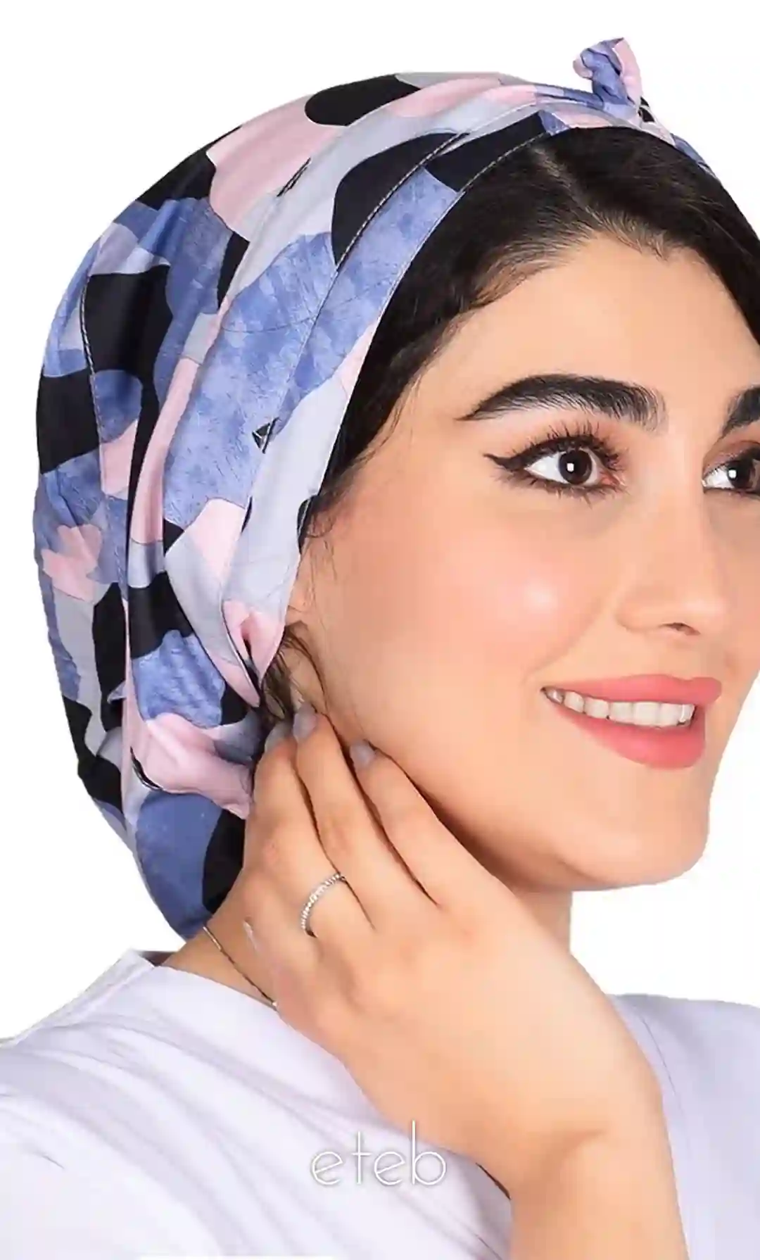 کلاه گره ای حجاب طرحدار ICS6199
