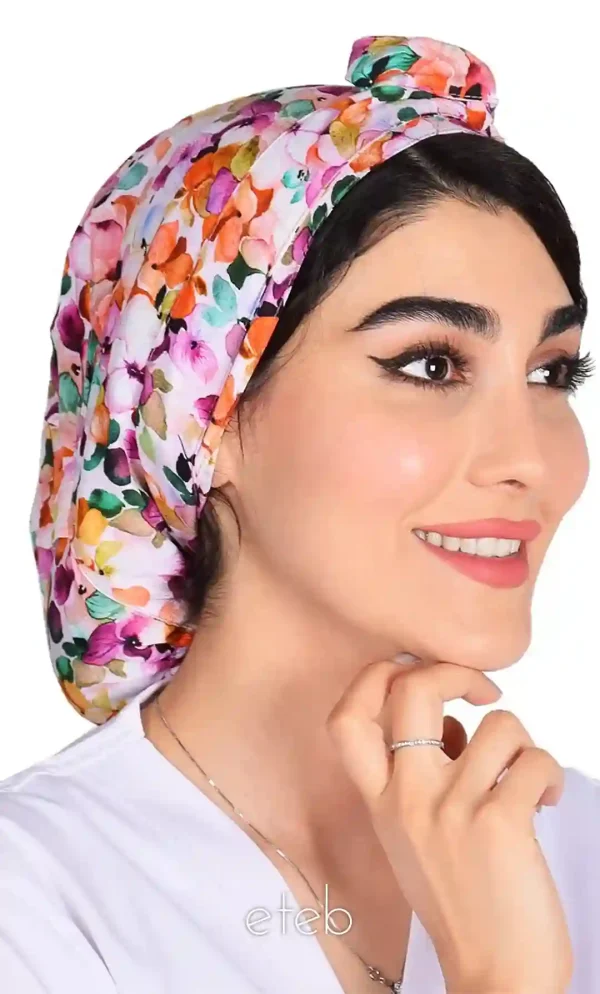 کلاه گره ای حجاب طرحدار ICS6200