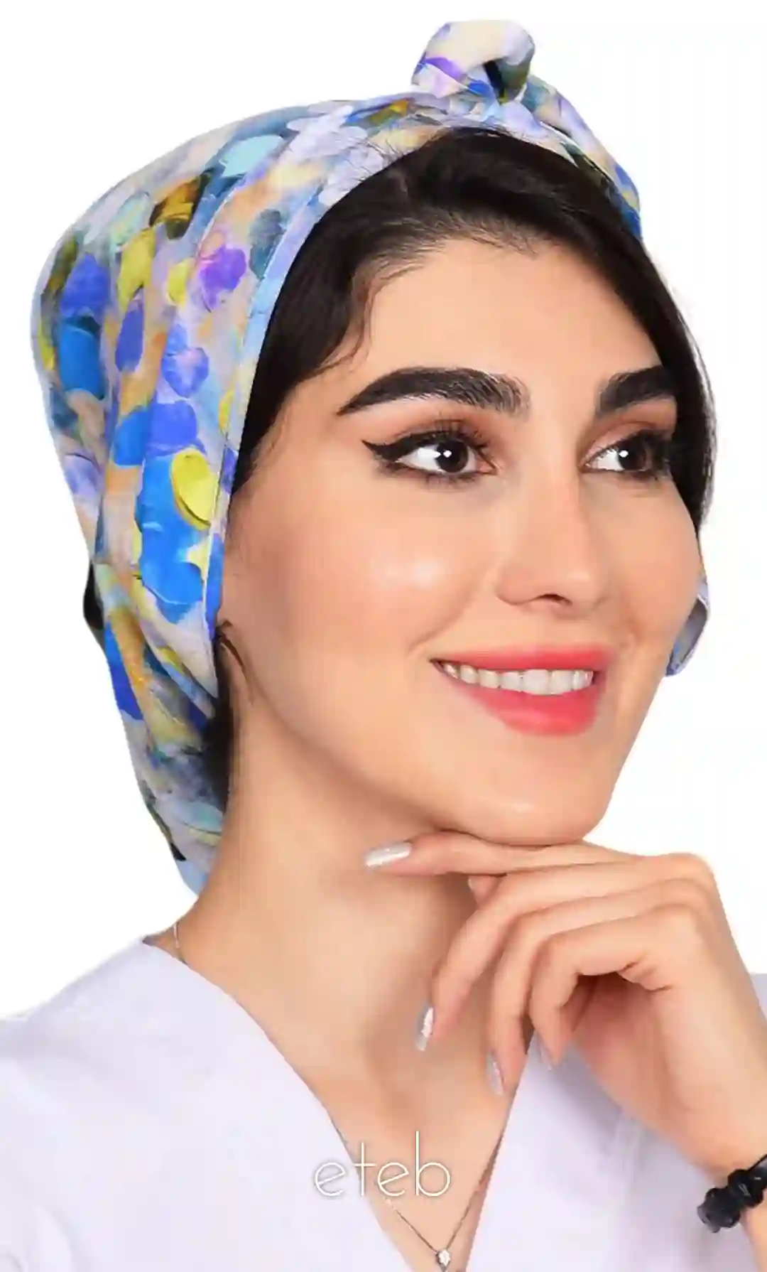 کلاه گره ای حجاب طرحدار ICS6211