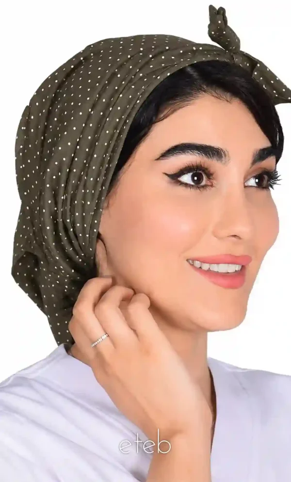 کلاه گره ای حجاب طرحدار ICS6213