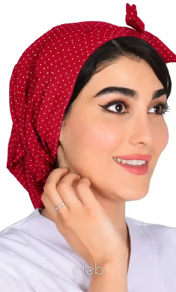 کلاه گره ای حجاب طرحدار ICS6214