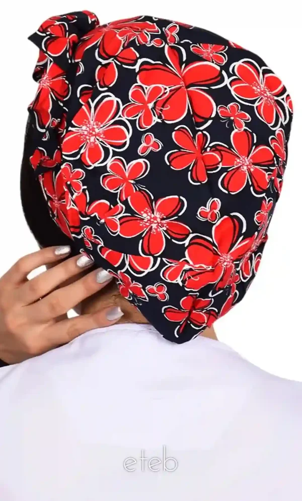 کلاه گره ای حجاب طرحدار ICS6151