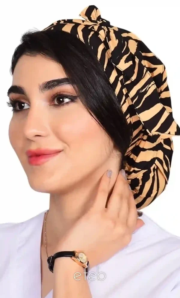 کلاه گره ای حجاب طرحدار ICS6155