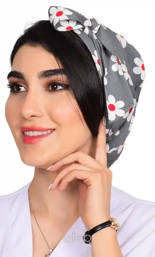 کلاه گره ای حجاب طرحدار ICS6157