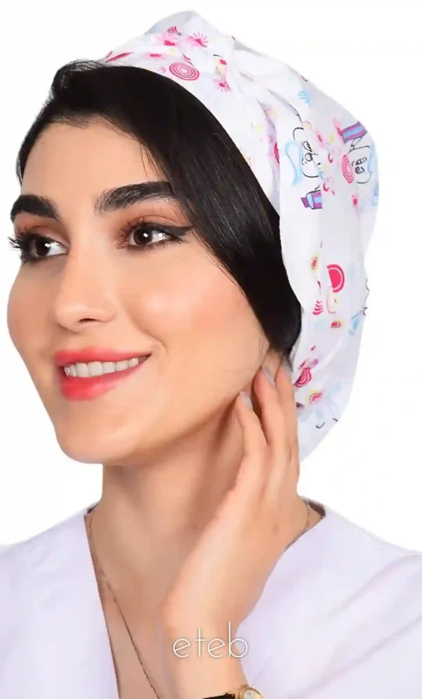 کلاه گره ای حجاب طرحدار ICS6161