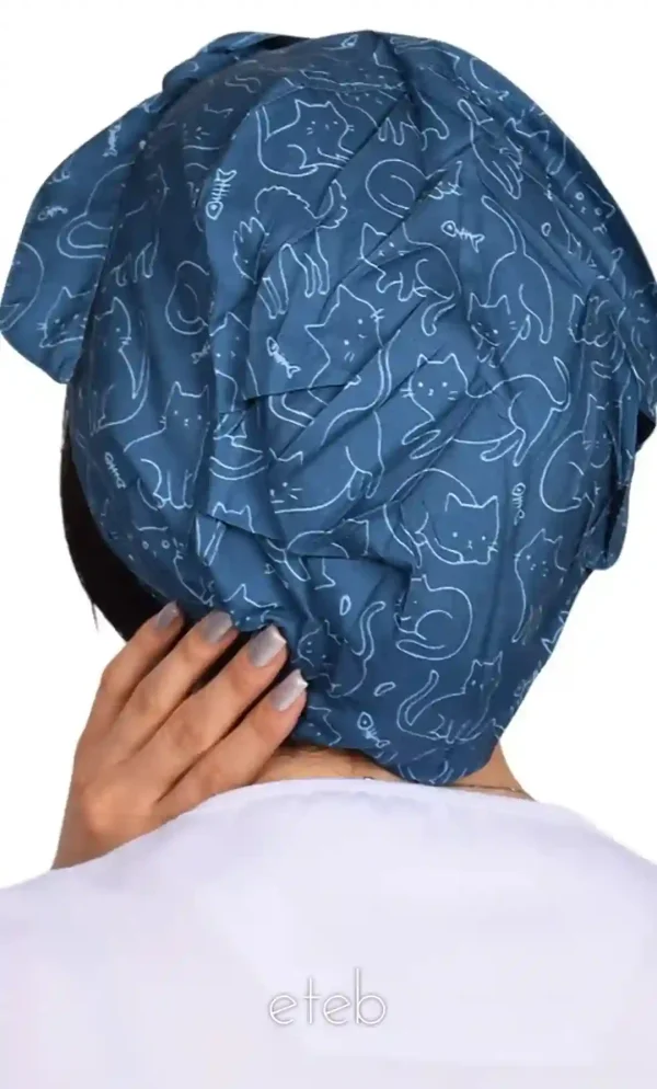 کلاه گره ای حجاب طرحدار ICS6166