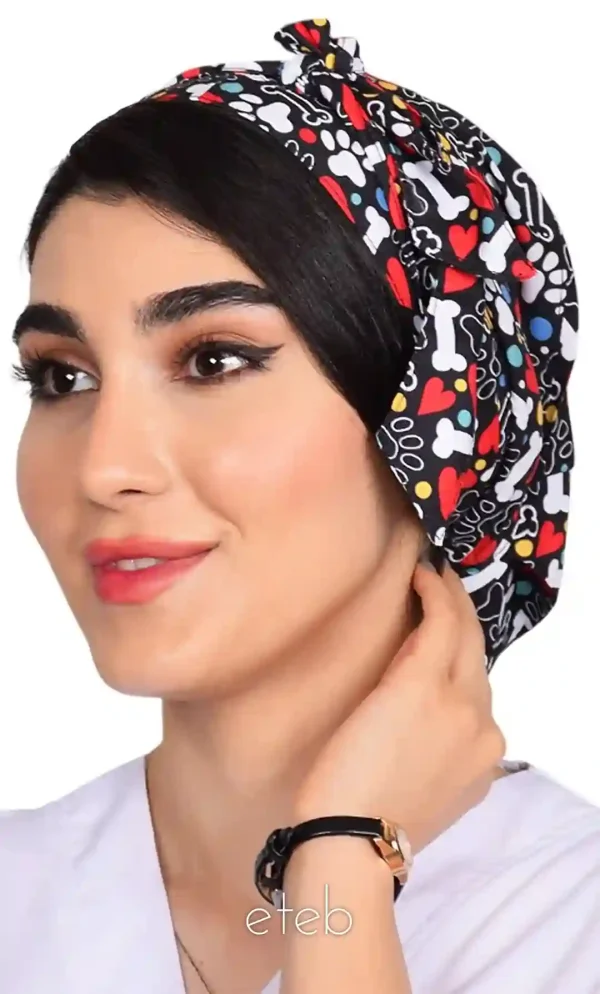 کلاه گره ای حجاب طرحدار ICS6173