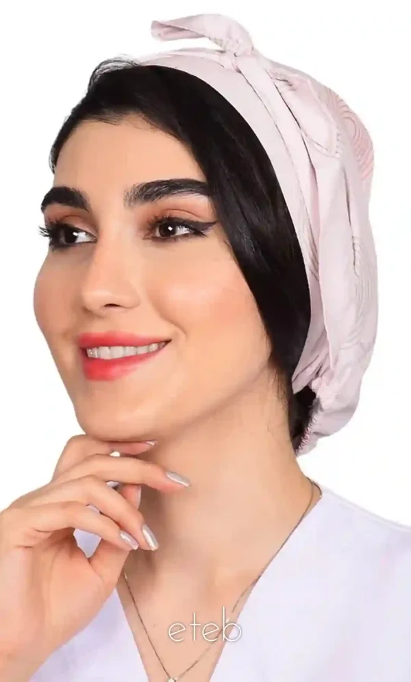 کلاه گره ای حجاب طرحدار ICS6179