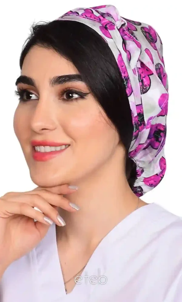 کلاه گره ای حجاب طرحدار ICS6196