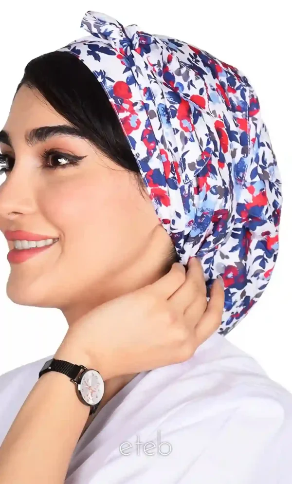 کلاه گره ای حجاب طرحدار ICS6197