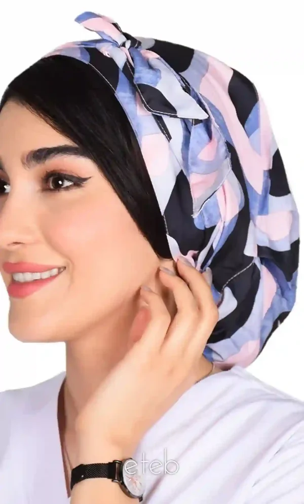 کلاه گره ای حجاب طرحدار ICS6199
