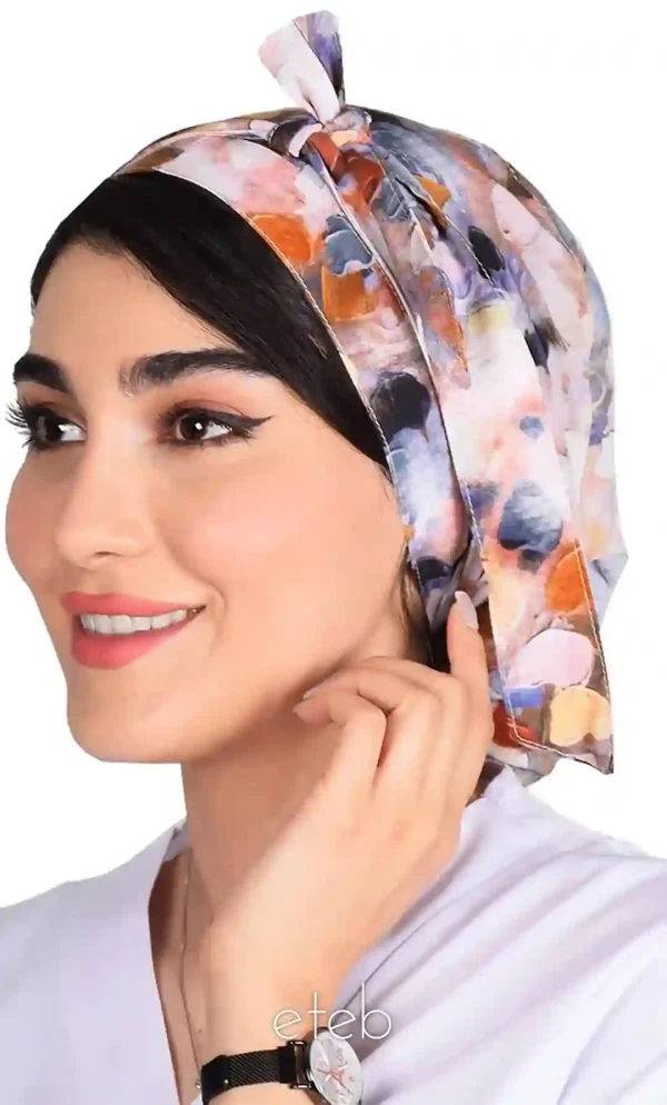 کلاه گره ای حجاب طرحدار ICS6201