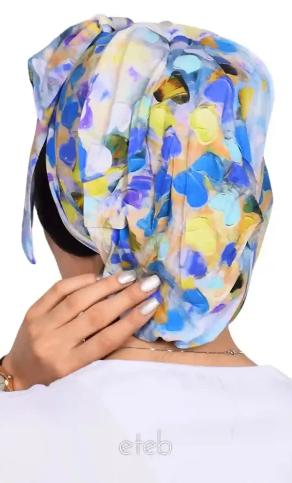 کلاه گره ای حجاب طرحدار ICS6211