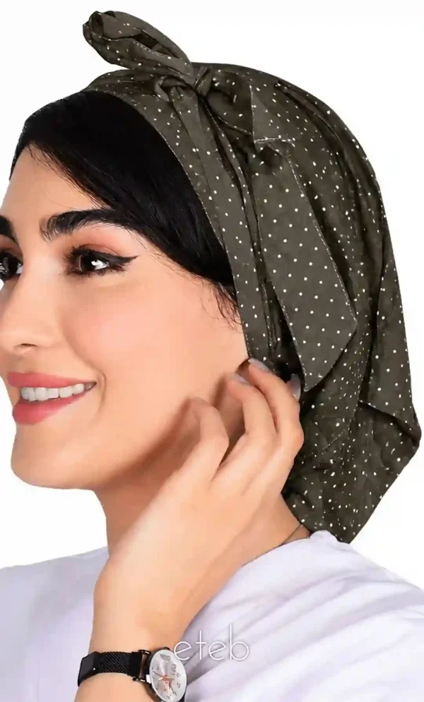 کلاه گره ای حجاب طرحدار ICS6213