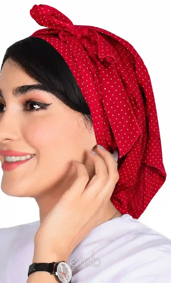 کلاه گره ای حجاب طرحدار ICS6214