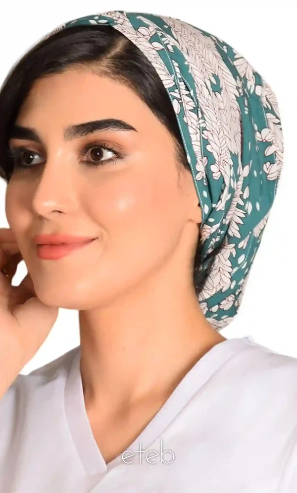 کلاه گره ای حجاب طرحدار ICS6136