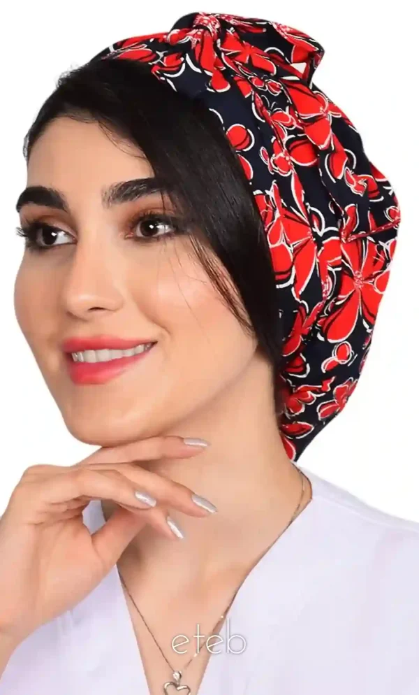 کلاه گره ای حجاب طرحدار ICS6151