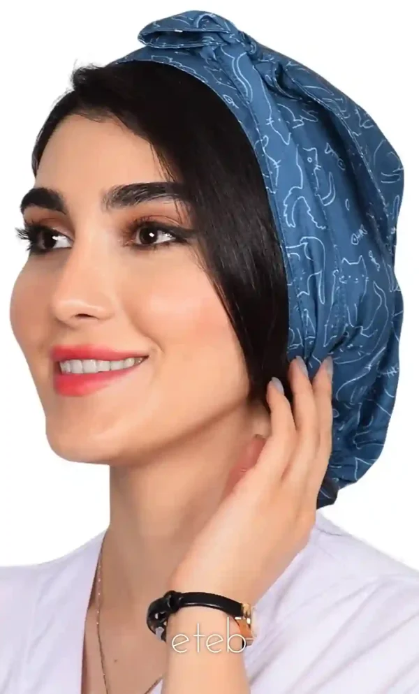 کلاه گره ای حجاب طرحدار ICS6166