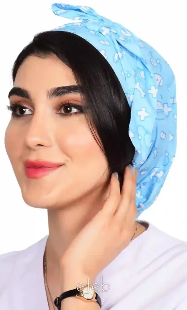 کلاه گره ای حجاب طرحدار ICS6176