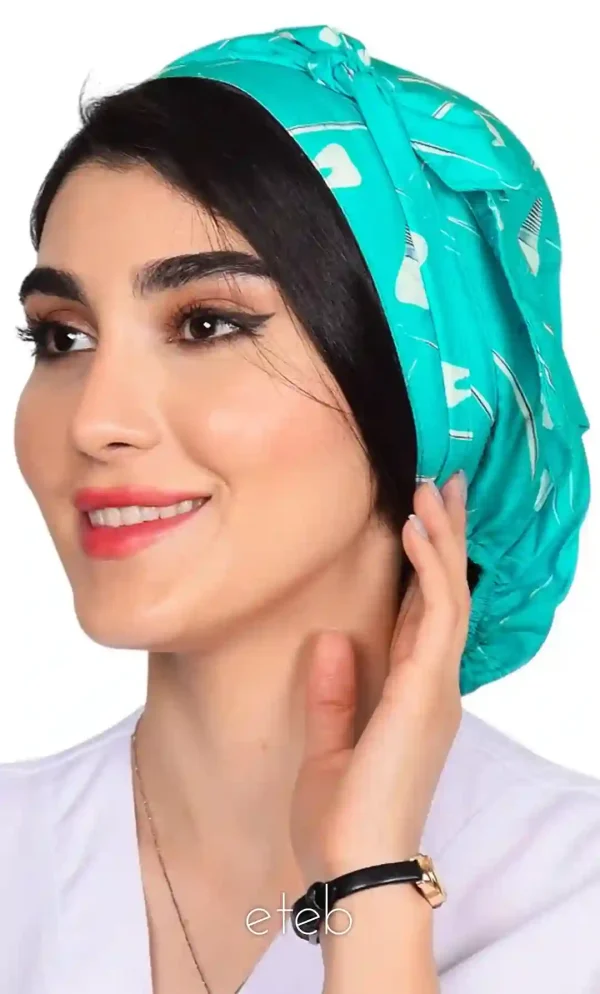 کلاه گره ای حجاب طرحدار ICS6178