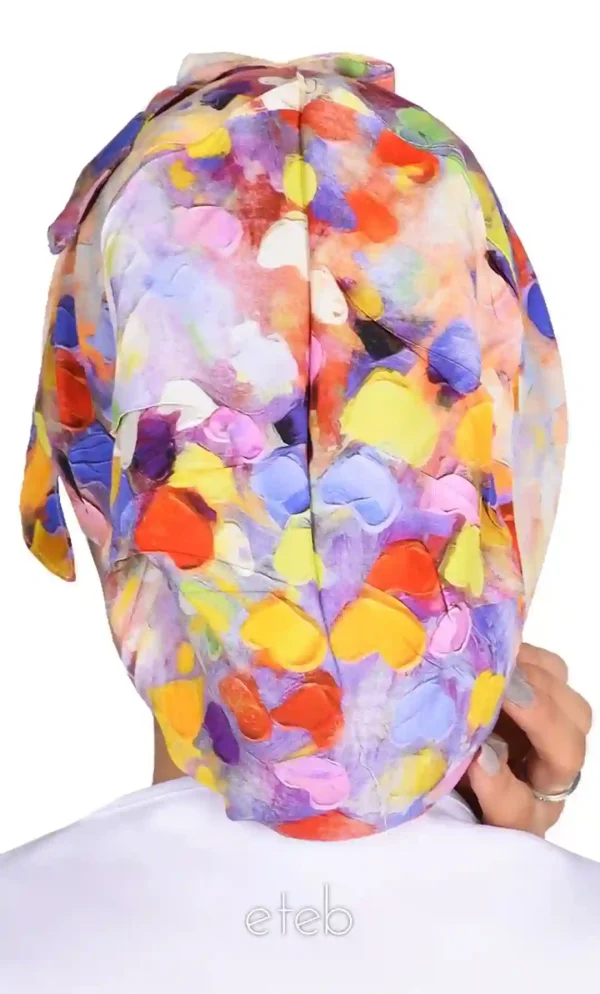کلاه گره ای حجاب طرحدار ICS6189