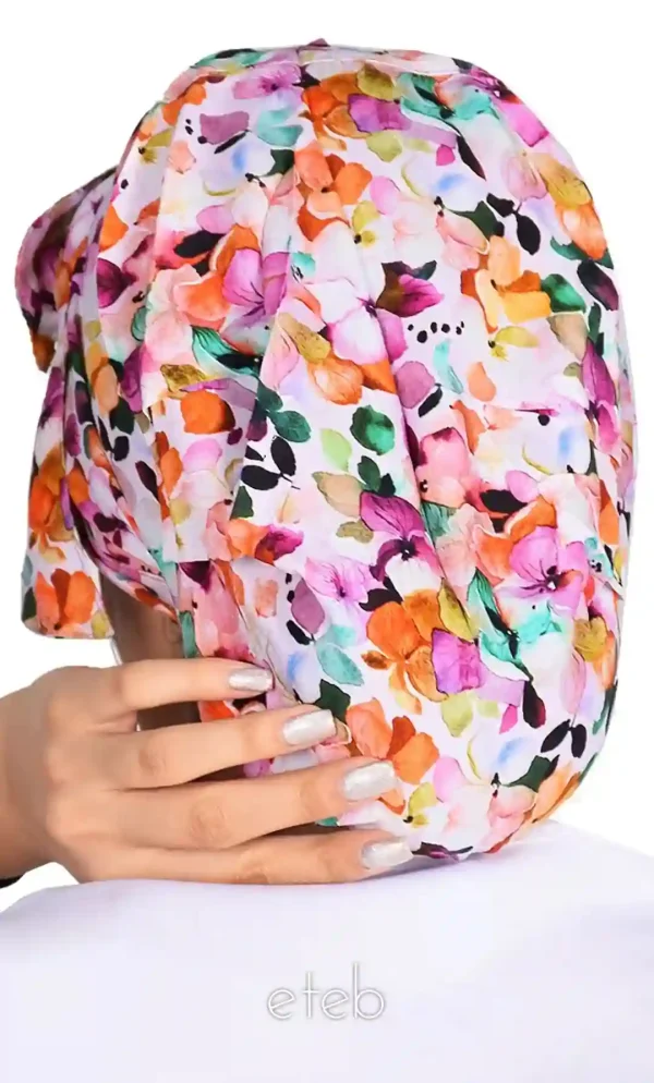 کلاه گره ای حجاب طرحدار ICS6200