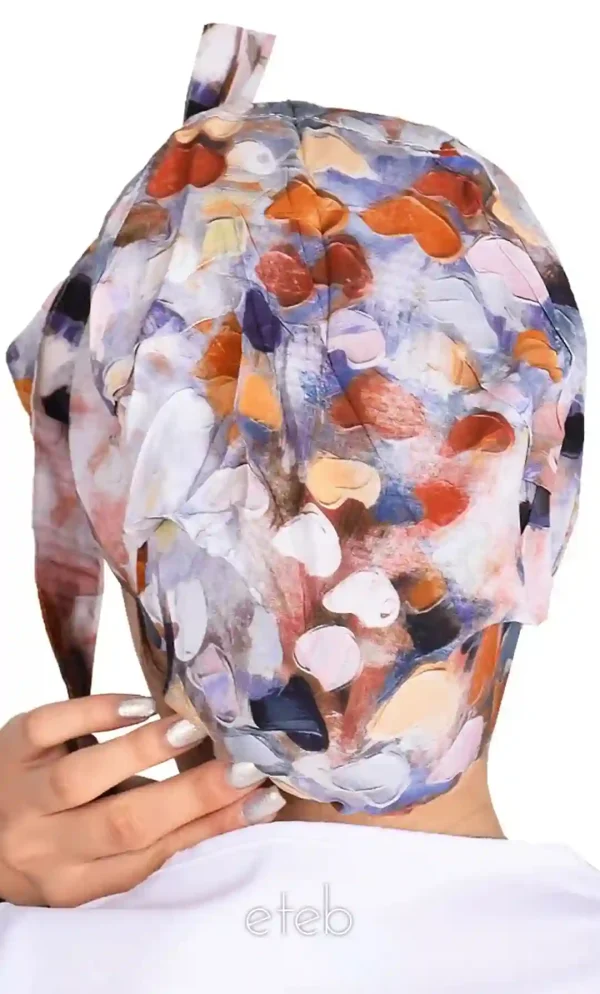 کلاه گره ای حجاب طرحدار ICS6201