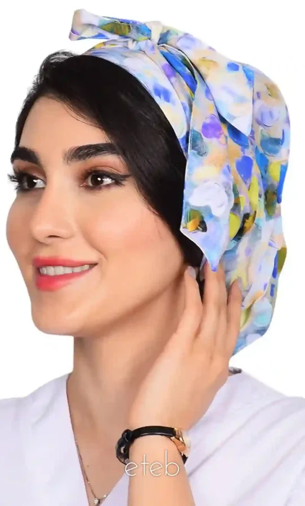 کلاه گره ای حجاب طرحدار ICS6211