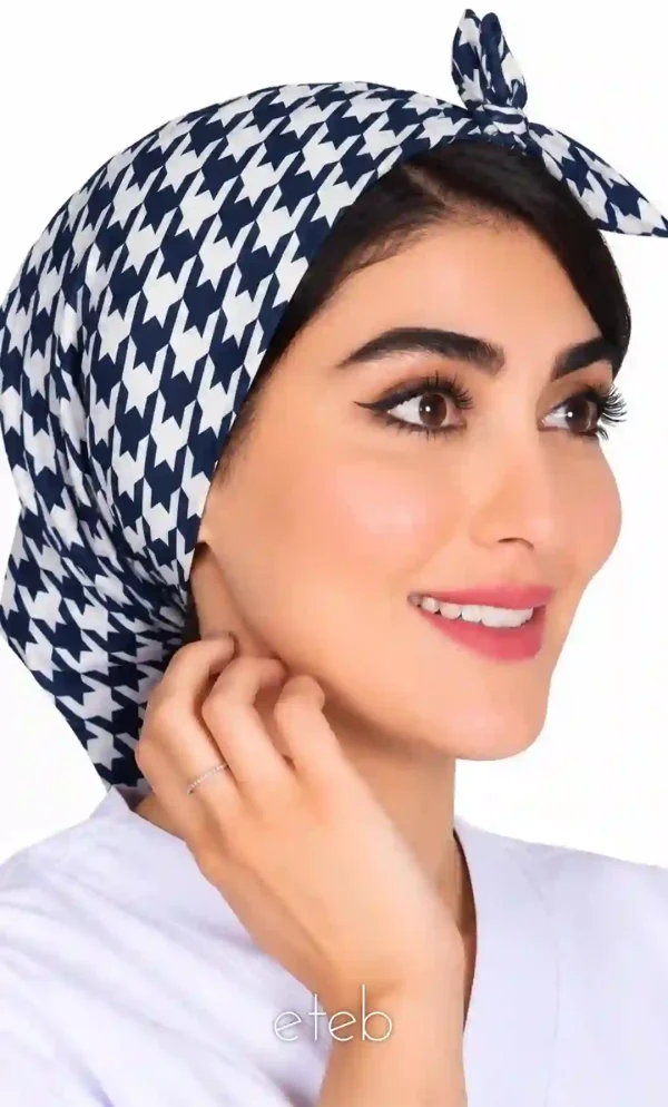 کلاه گره ای حجاب طرحدار کد 216