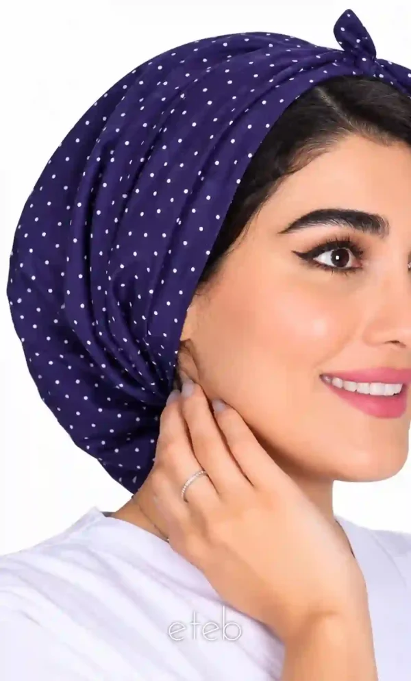 کلاه گره ای حجاب طرحدار کد 217