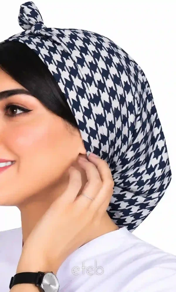 کلاه گره ای حجاب طرحدار کد 216